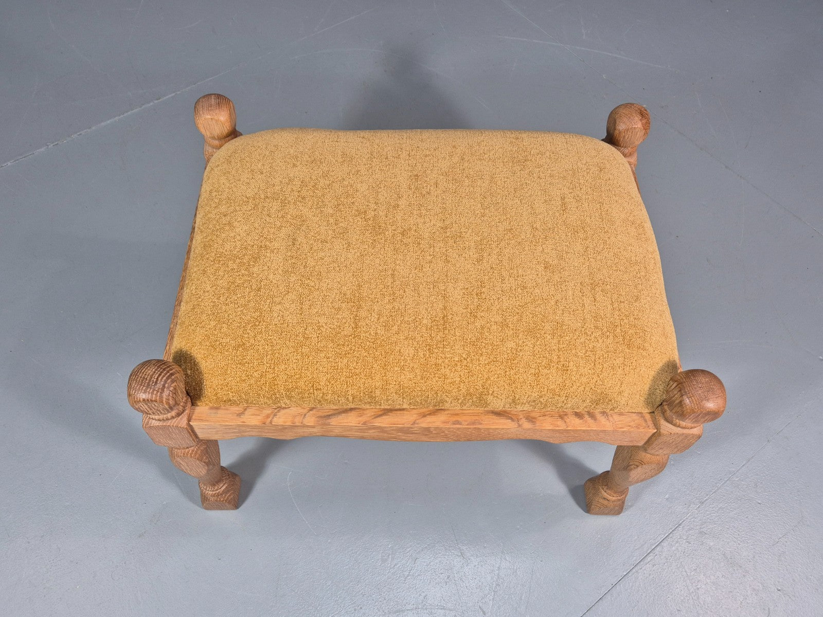 Henning Kjearnulf Style Footstool 1970s Retro Danish Oak EB10983 MFOO5