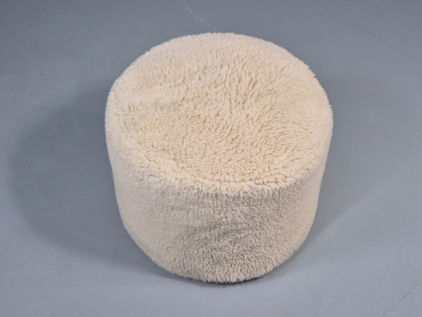 Vintage 1970s Fun Fur Footstool Retro EB11531 MFOO1