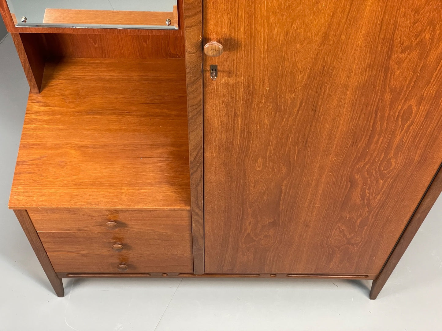 Vintage Teak Storage Unit Drawers Wardrobe Shelving 1960s Nathan EB11040 MWOO6
