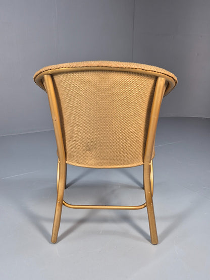 Vintage Gold Lloyd loom Tub Chair 1960s Retro EB9701 VBER - UKDK FURNITURE