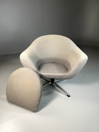 Danish Swivel Bucket Chair 1980s Vintage Retro MCM EB6359 MSWI5