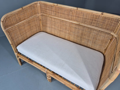 Vintage Rattan Two Seat Sofa 1970s Style Retro  EB11220 VBER13