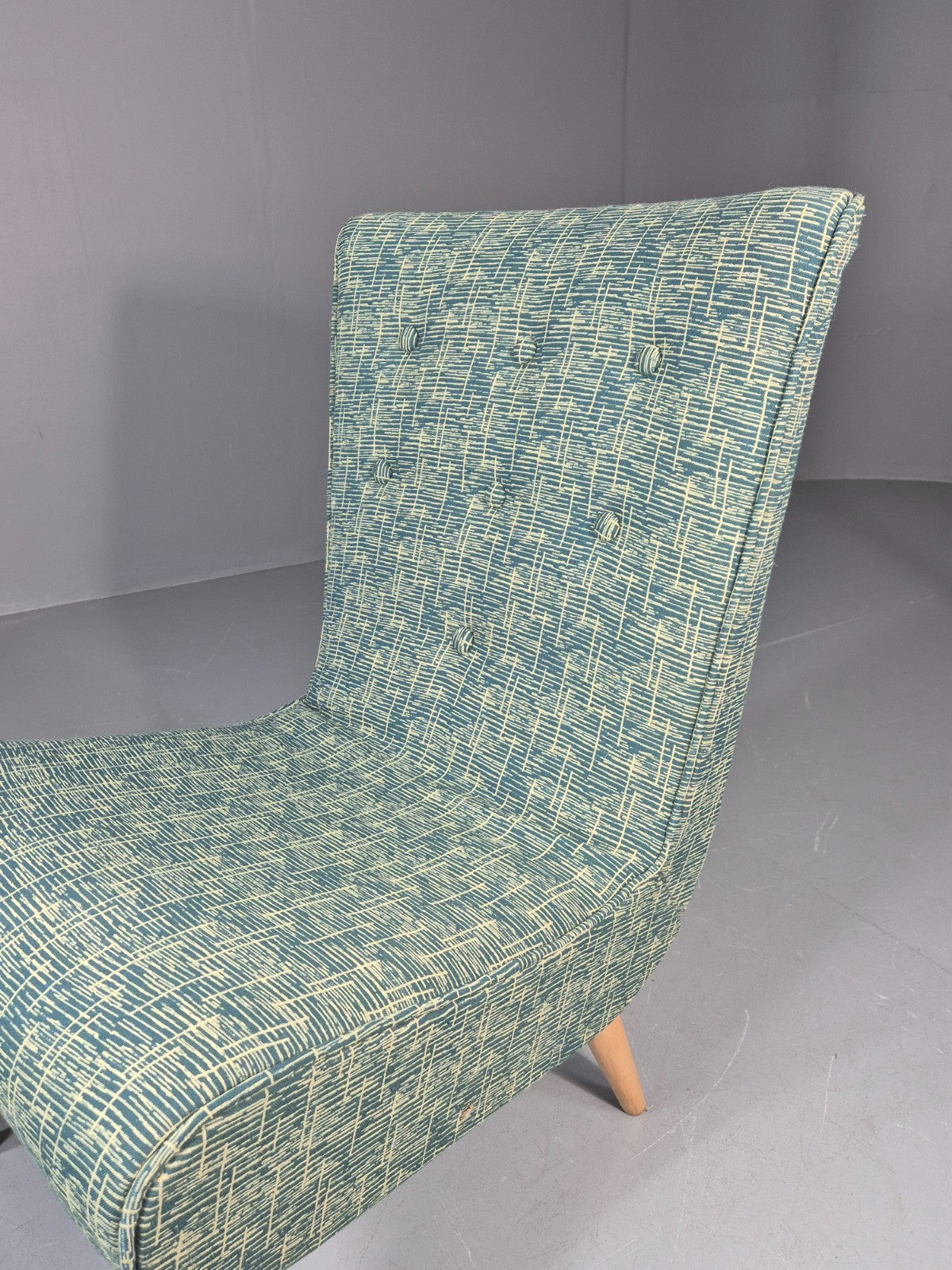 Vintage Swedish Retro Chair Newly Upholstered Hobby Chair Drawer EB11084 MNOR4