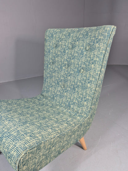 Vintage Swedish Retro Chair Newly Upholstered Hobby Chair Drawer EB11084 MNOR4