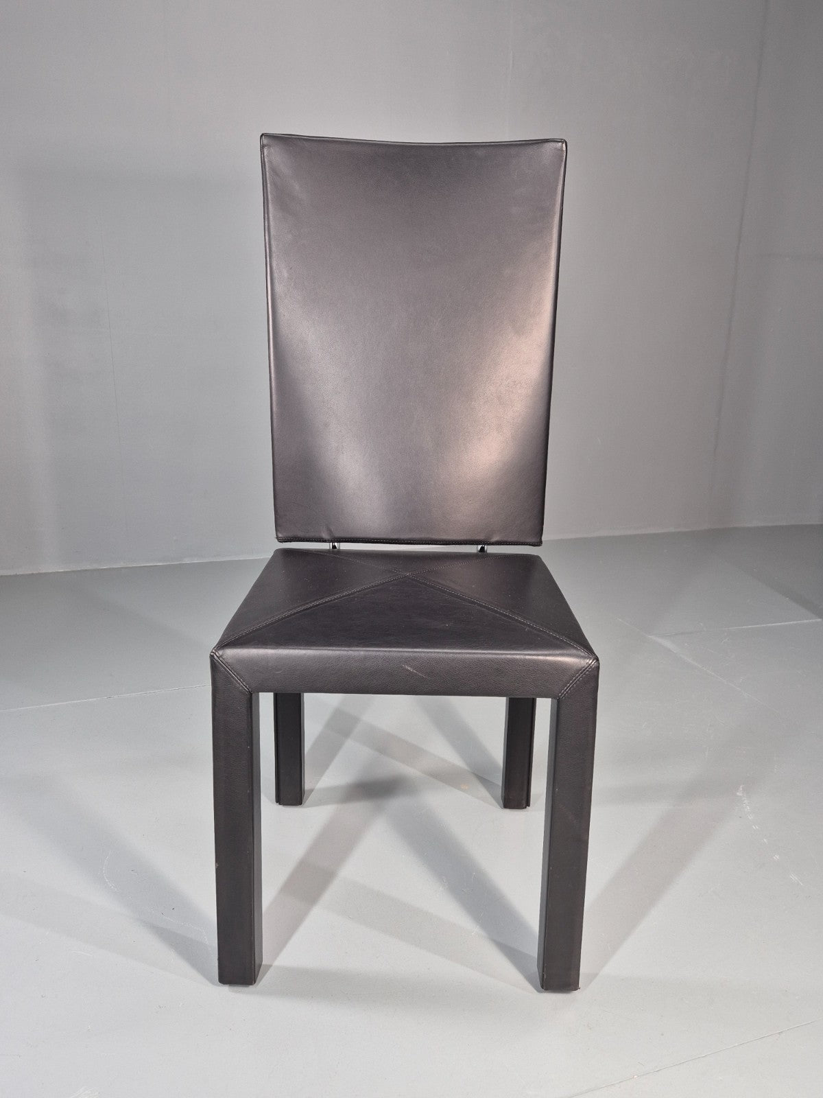 10 B&B Italia Chairs Black Leather Paolo Piva Arcalla Arcadia Range EB11470 MDIN6