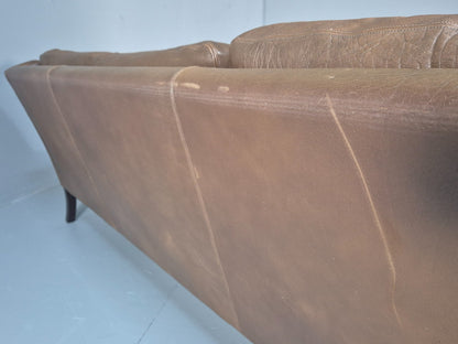 1970s Three Seater Danish Settee Vintage Mogensen Style Leather MCM EB10634 M3SS17