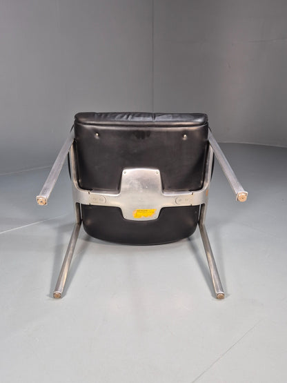 Roder Sohne Leather and Aluminium Boardroom Chair 1960s Retro MCM EB10644 MNOR12