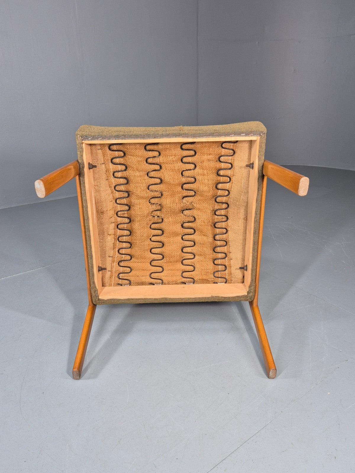 Vintage Lounge Chair Danish Mid Century Retro Beech Frame 1960s EB11294 MNOR12