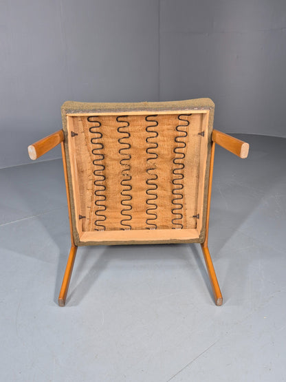 Vintage Lounge Chair Danish Mid Century Retro Beech Frame 1960s EB11294 MNOR12