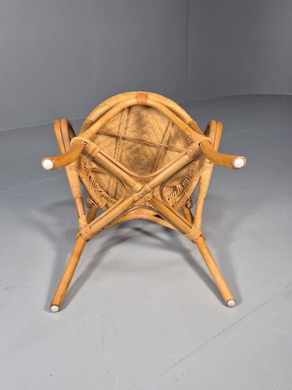 Vintage Cane Rattan Armchair 1980s Retro EB9685 VBER - UKDK FURNITURE