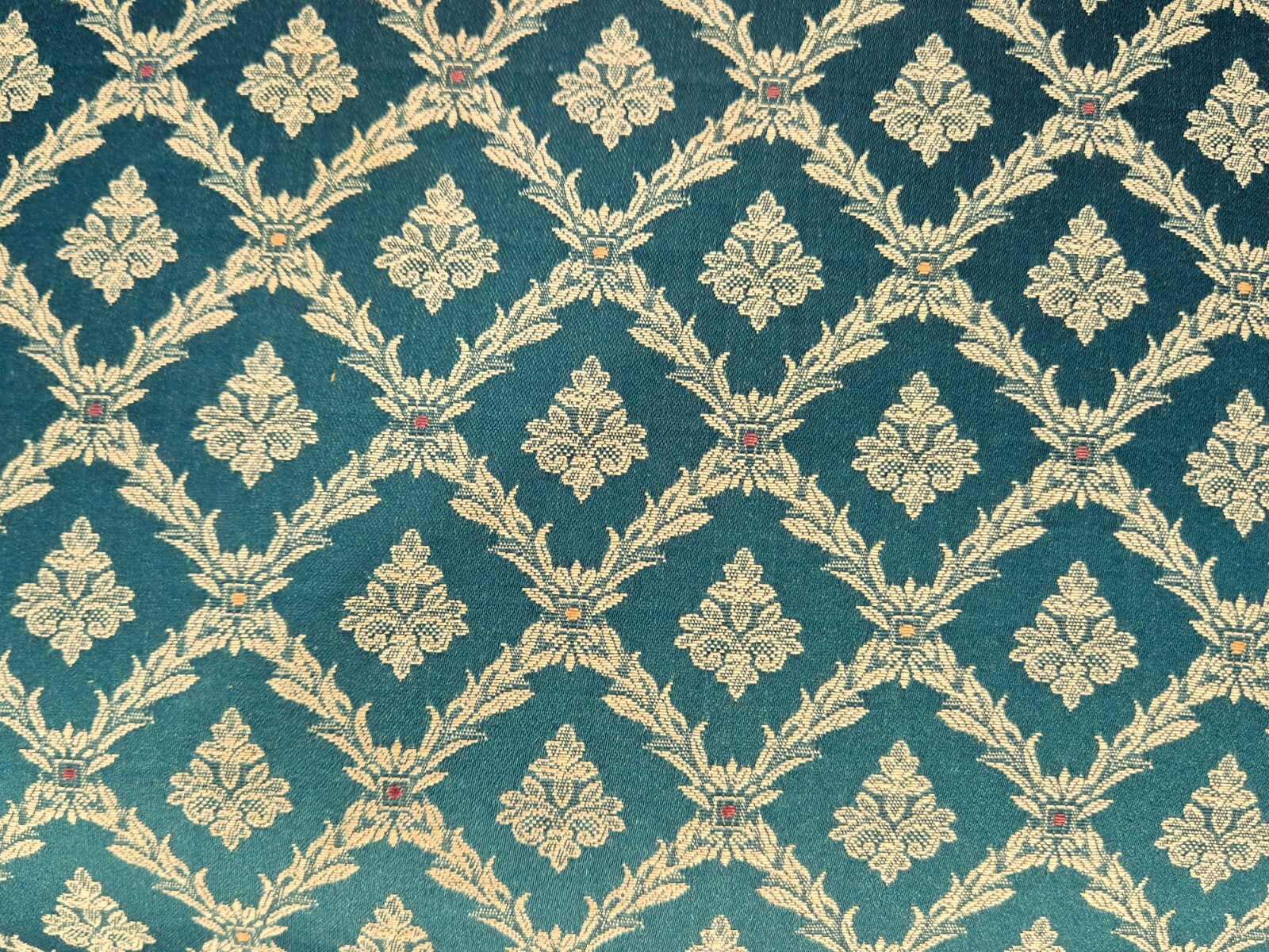 Vintage Royal Green Dining Chairs Pair Leaf Pattern Mahogany Frame EB9691 VDIN - UKDK FURNITURE
