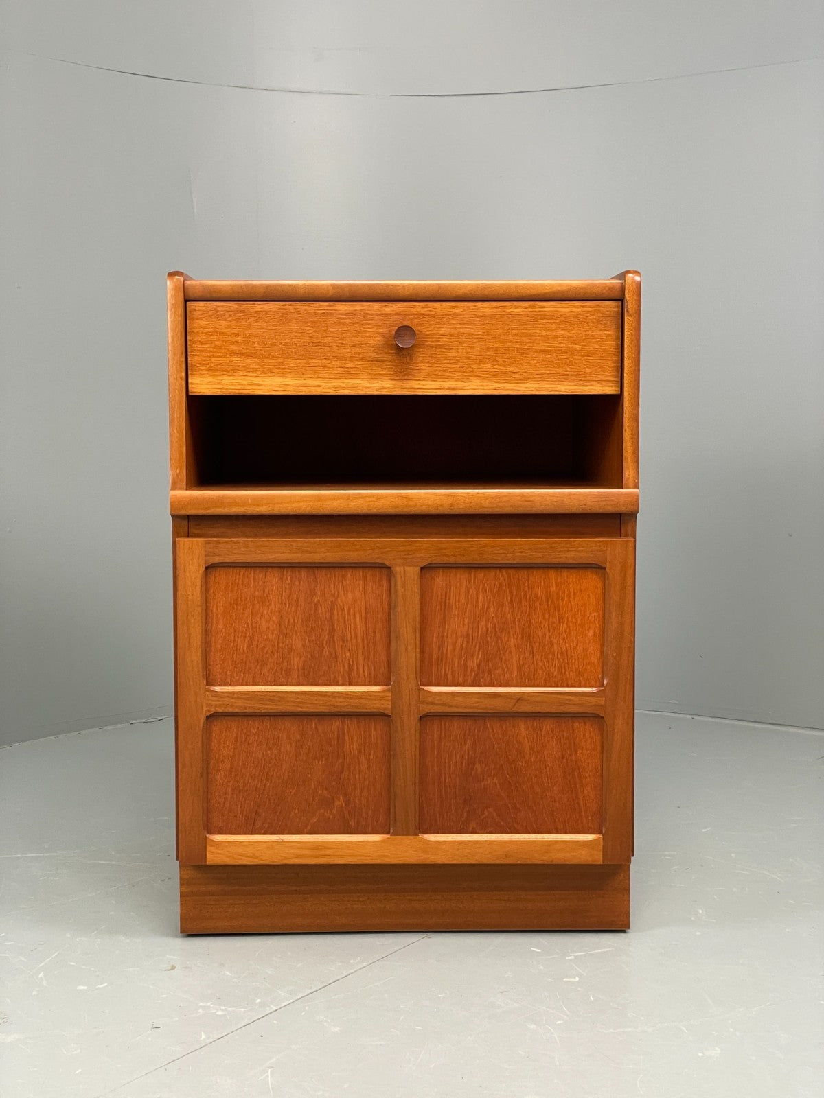 Vintage Nathan Bedside Cabinet Teak 1970s Retro Squares Design EB11557 MWOO2