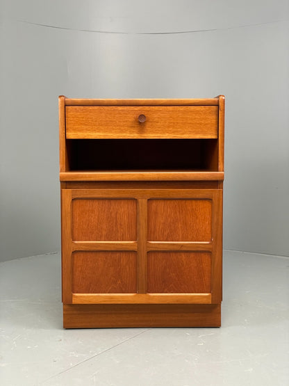Vintage Nathan Bedside Cabinet Teak 1970s Retro Squares Design EB11557 MWOO2
