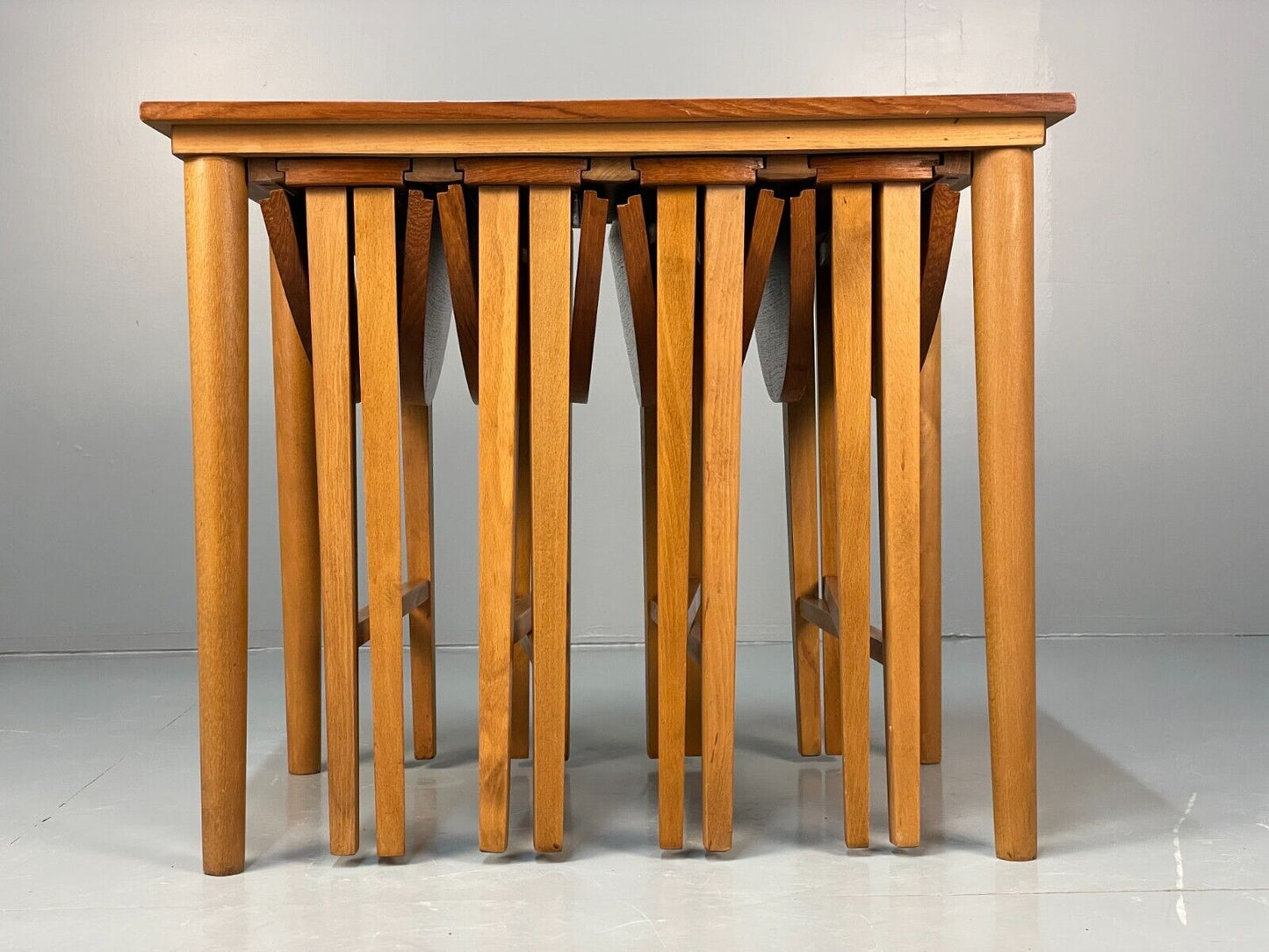 Midcentury Teak Nesting Tables Designed By Poul Hundevad EB8416 MWOO - UKDK FURNITURE