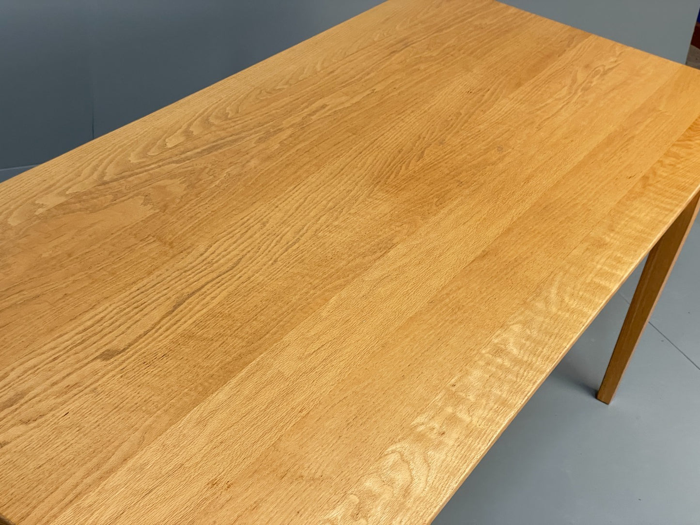 Modern Oak Dining Table - Solid Wood Removable Legs Post Modern  EB10944 MWOO9