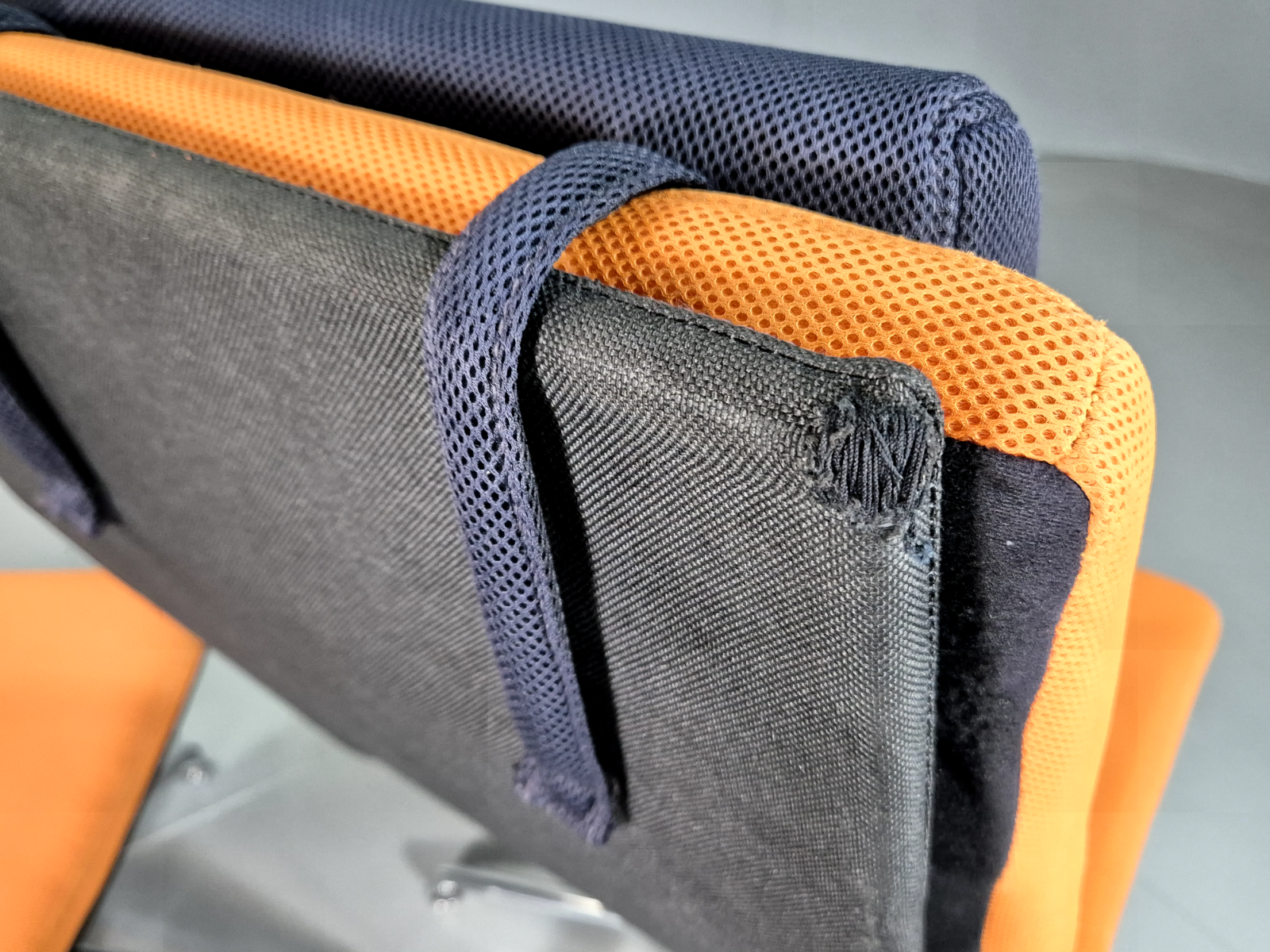 Vintage Danish Swivel Chair and Footstool Orange Chrome Retro 1980s EB7357 MSWI8