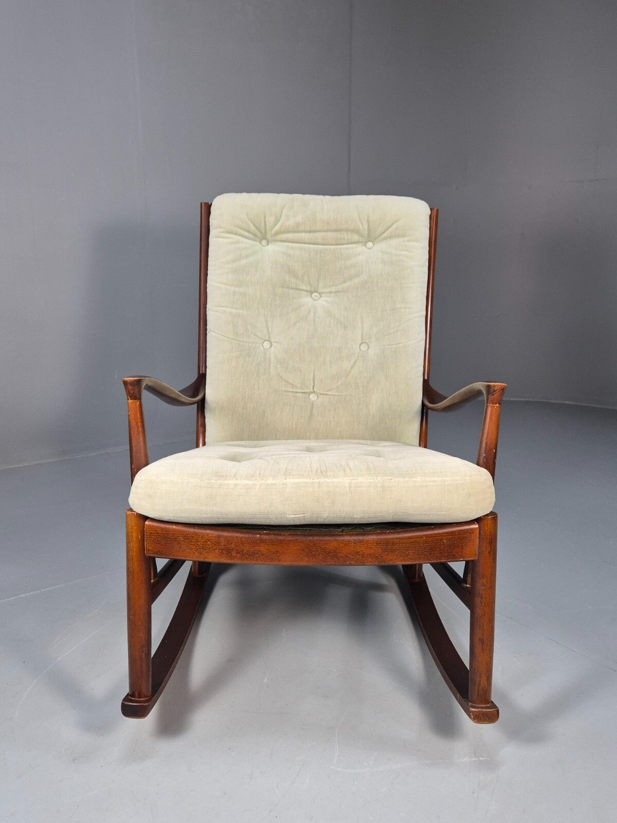 Vintage Mid Century Light Mint Parker Knoll Rocking Chair 1960s EB9785 MNOR - UKDK FURNITURE