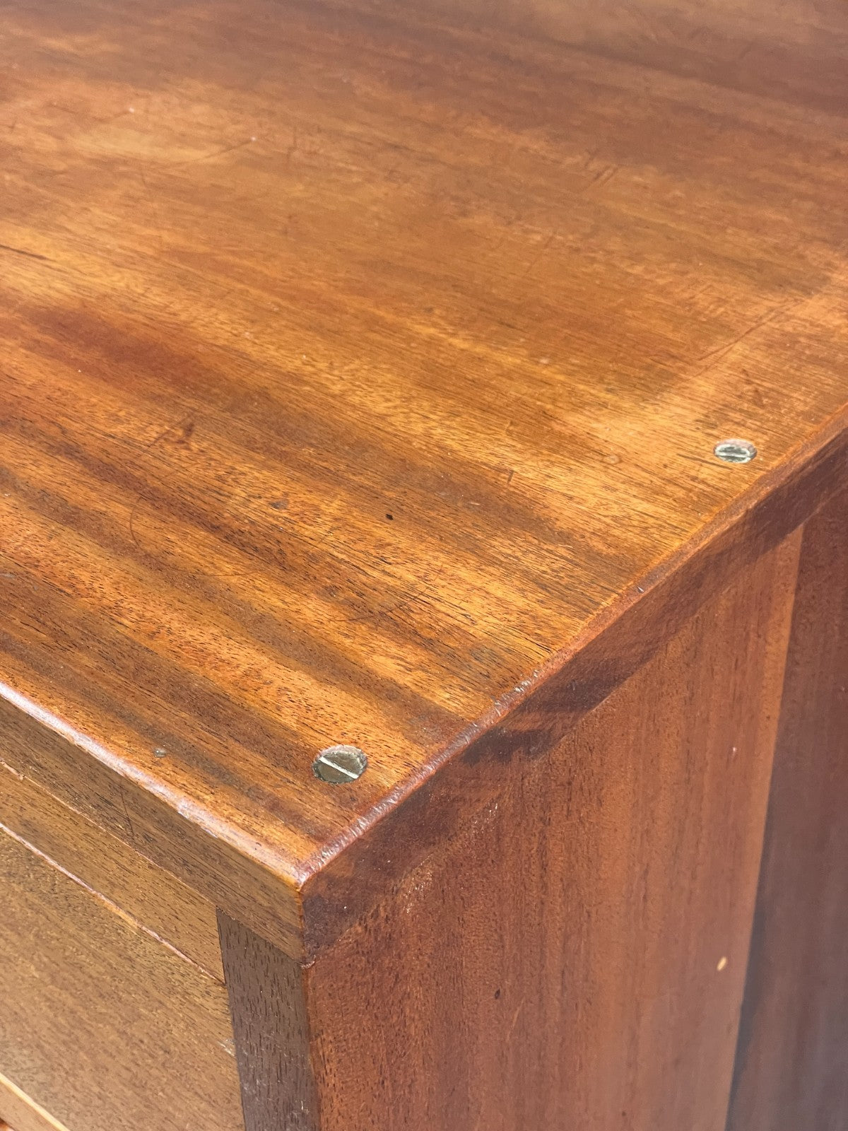 Vintage Chest Of Drawers 1950s Chunky Solid Mahogany Mid Century EB11559 MWOO11