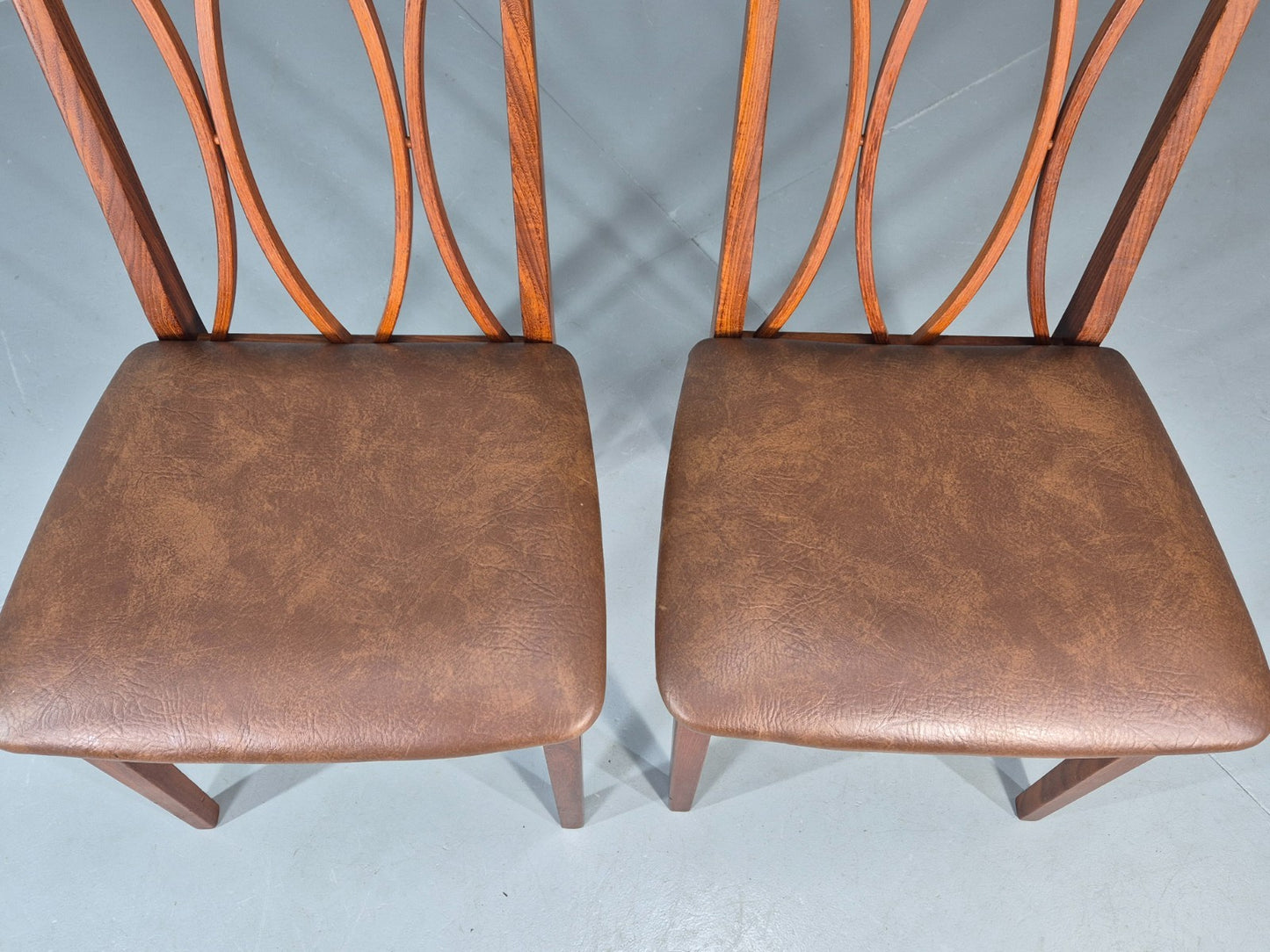 2 Vintage G plan Dining Chairs X Back 1970s Retro MCM Teak Frame EB11778 MDIN8