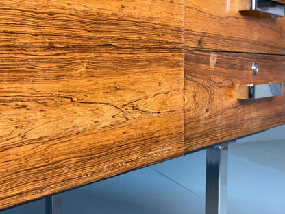 Vintage Gordon Russell Sideboard - Chrome Black Vinyl Mid Century EB10947 MWOO8