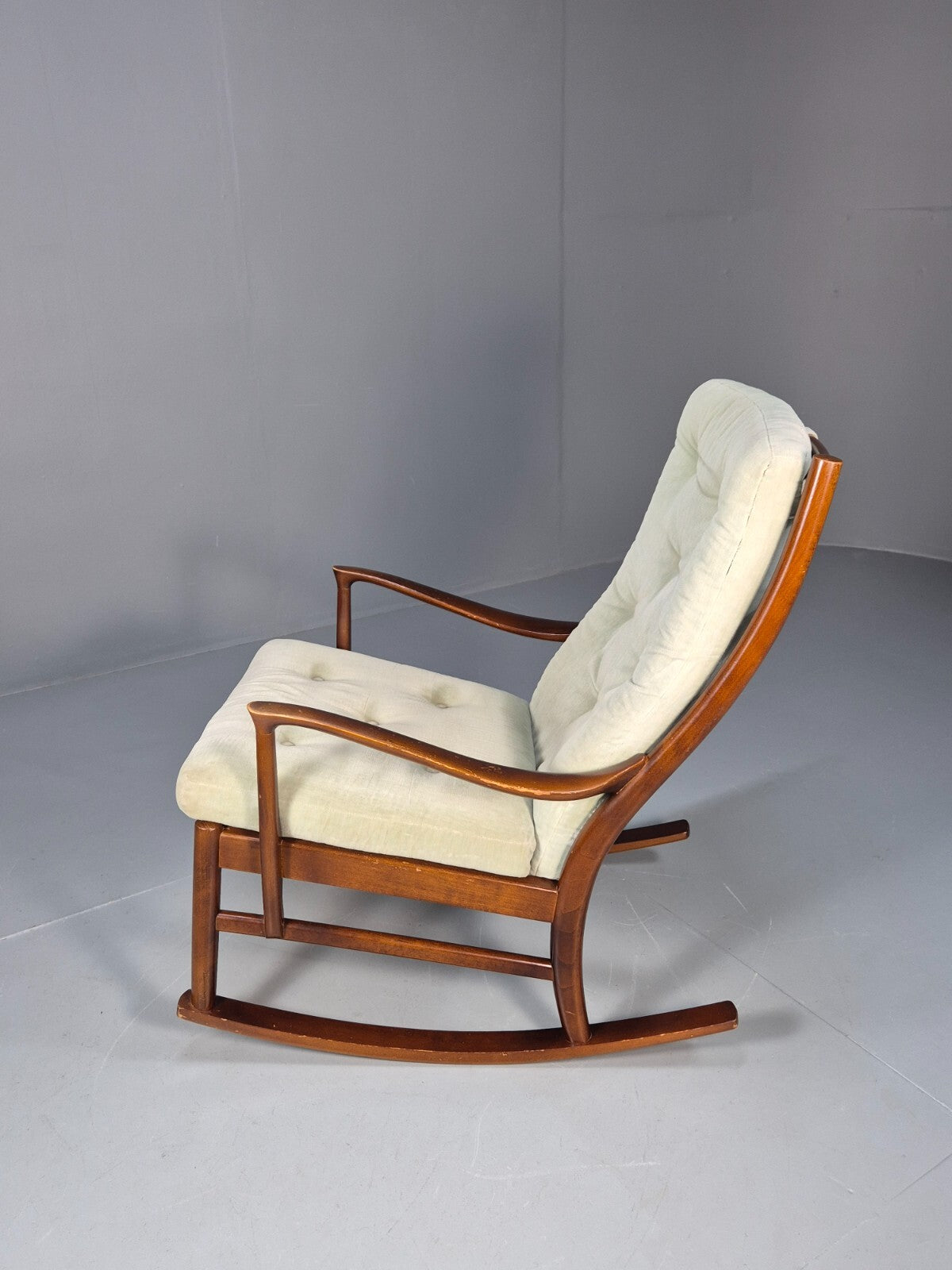 Vintage Mid Century Light Mint Parker Knoll Rocking Chair 1960s EB9785 MNOR - UKDK FURNITURE