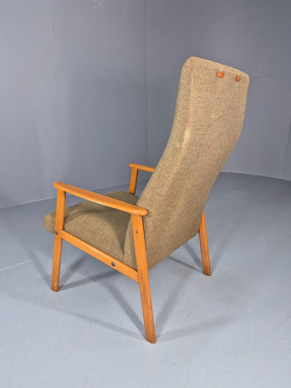 Vintage Lounge Chair Danish Mid Century Retro Beech Frame 1960s EB11294 MNOR9