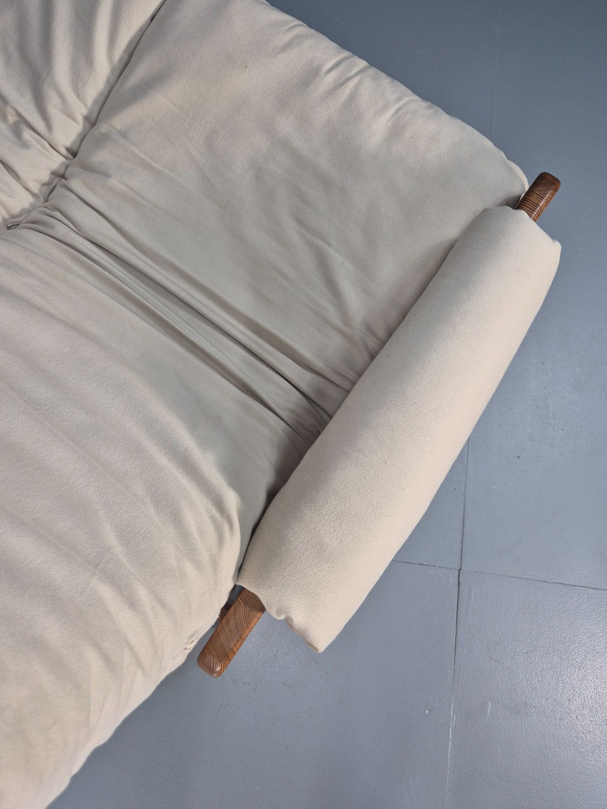 Swedese Pine Three Seater Settee  Canvas Cover Yngve Ekstrom 1970s EB10638 M3SS15