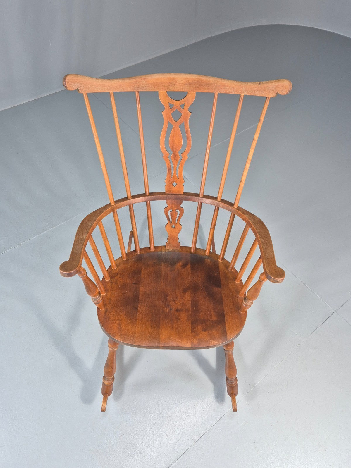 Vintage Rocking Chair Danish Windsor in Beech 1930s EB10760 VWOO2