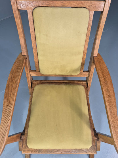 Vintage Scandinavian Rocking Chair Oak Frame 1970s Retro MCM  EB10731 MNOR14