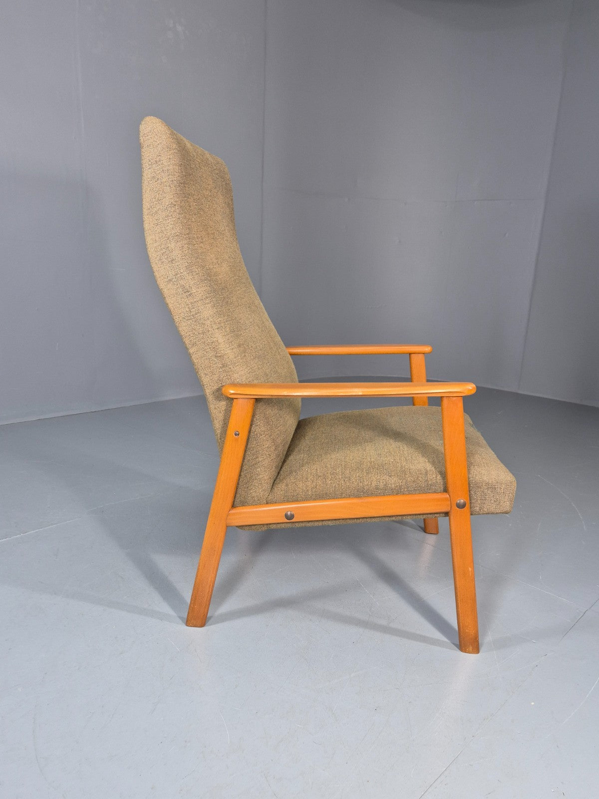 Vintage Lounge Chair Danish Mid Century Retro Beech Frame 1960s EB11294 MNOR6