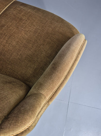 Vintage Danish  Banana Sofa Green Velour Tassels 1960s Retro MCM  EB10802 V3SS14