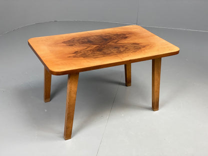 Vintage 1940s Side Table Walnut Top Folding Legs Eastern European EB11243 MWOO0