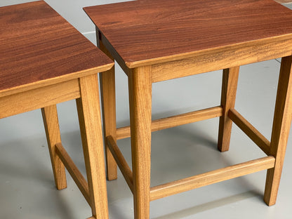 Vintage Solid Teak Nesting Tables Mid Century EB9755 MWOO - UKDK FURNITURE