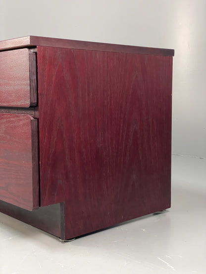 Vintage Low Oak Sideboard Drawers Beaver & Tapley 1980s Tv Unit EB11540 MWOO12