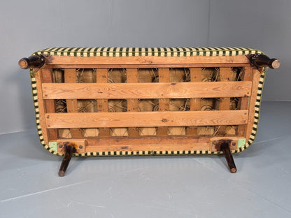 Antique Danish Gold and Green Mahogany Sofa 1900s EB9663 V2SS - UKDK FURNITURE