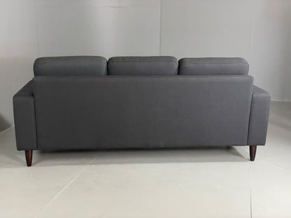 Modern Danish Sofa by Hurup Slate Grey Fabric Beech 1980s Style EB6120 M3SS3