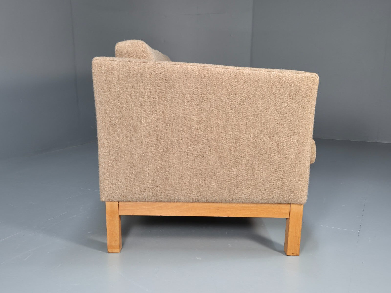 Vintage Danish Mid Century 2 Seat Sofa Beige Wool 1970s EB9668 M2SS - UKDK FURNITURE