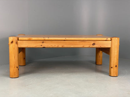 Large 1980s Scandinavian Solid Pine Coffee Table EB7557 MWOO - UKDK FURNITURE