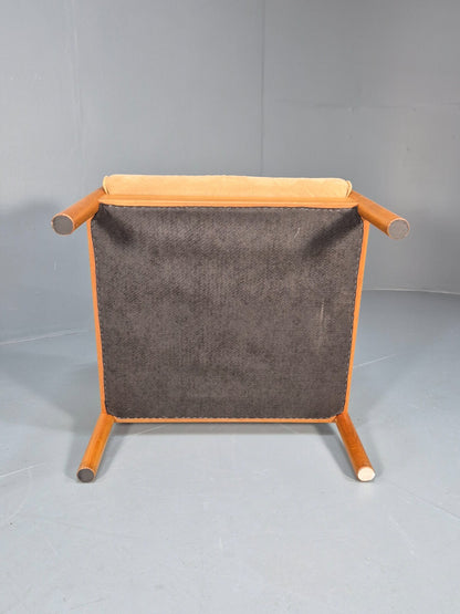 Nielaus and Jeki Vintage Danish Lounge Chair Curved Beech Frame MCM EB9309 MNOR - UKDK FURNITURE
