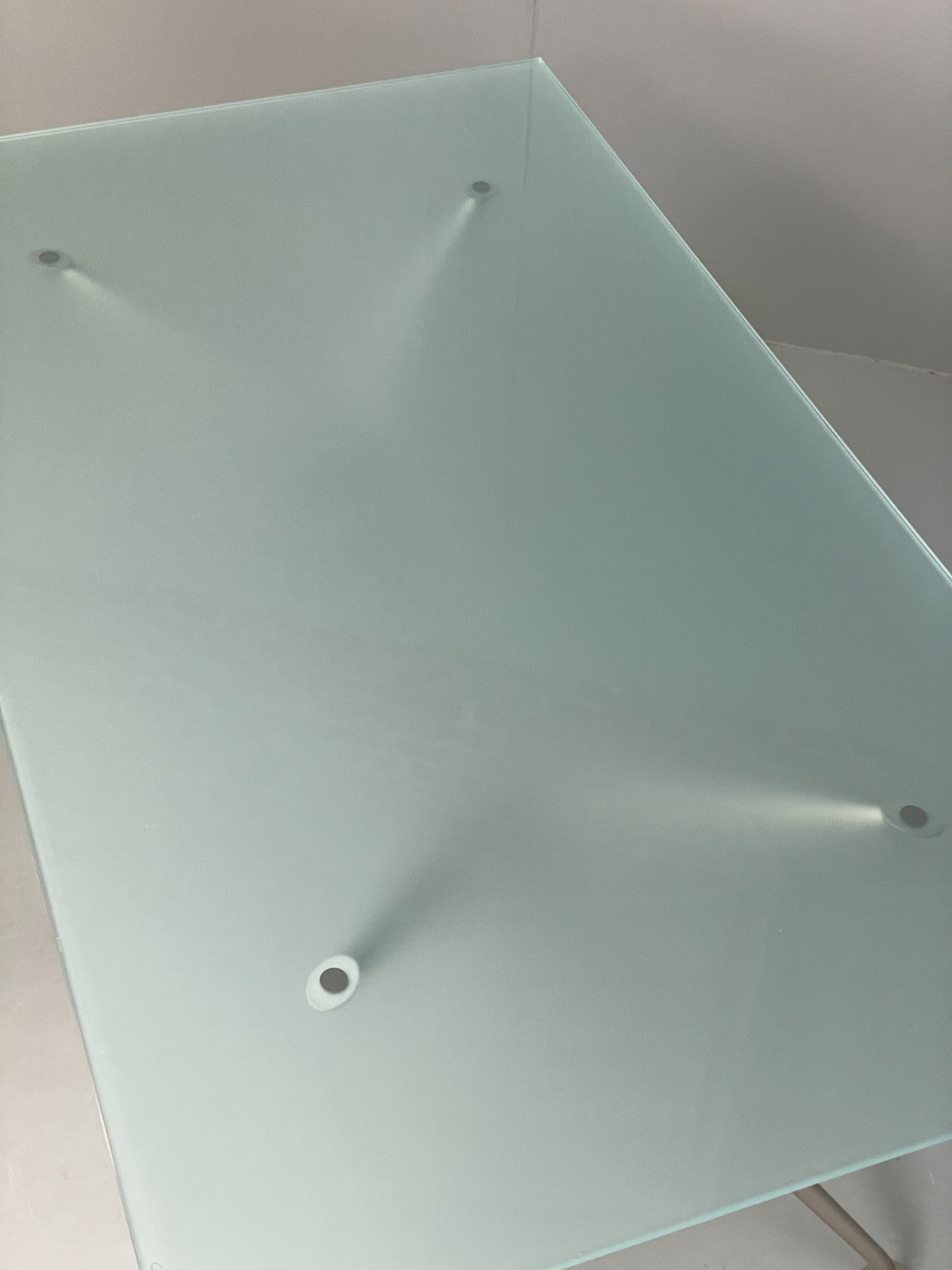 Italian Glass Dining Table Calligaris 'Play' Modern Steel Frame EB11542 MWOO20