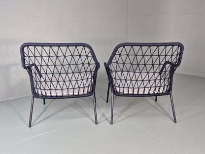 2 Pedrali Panarea 3679 Chairs Blue and Grey Modern Design EB11429 MNOR13