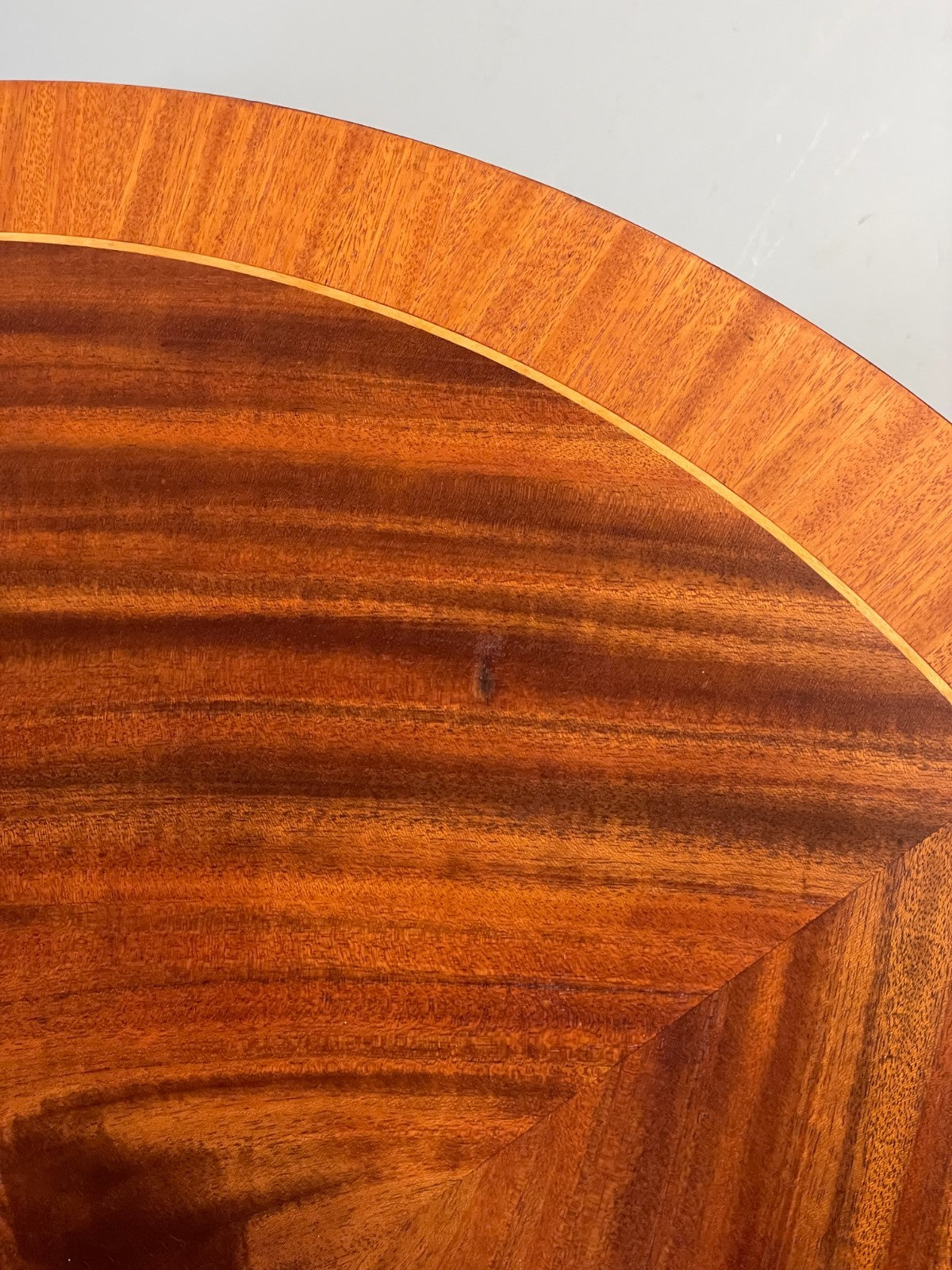 Vintage Art Deco Table Round Walnut Inlay 1950s Swedish EB11191 MWOO20