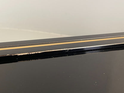 Vintage 1970s Coffee Table Pierre Vandel Black Gold Glass 1970s EB11812 MWOO18