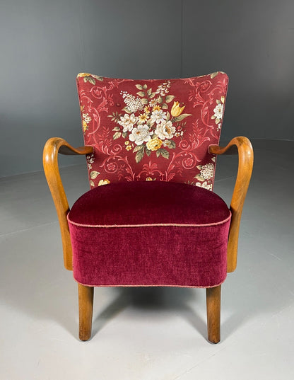 Vintage Lounge Chair Alfred Christensen Slagelse Mobelfabrik Floral VEB6781 MNOR2