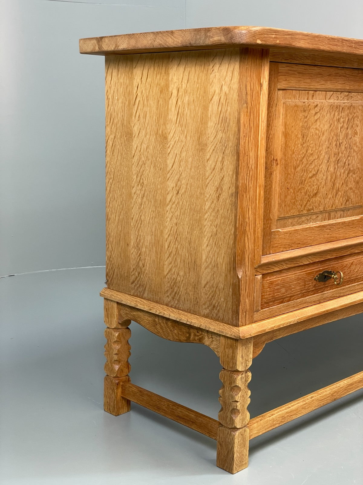 Vintage Solid Oak Sideboard - Henning Kjaernulf Style Danish 1970s EB10826 MWOO18