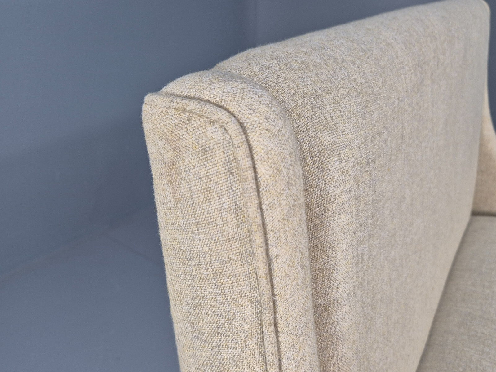 Vintage Danish 2 Seat Sofa Classic Antique Style Modern Cream Wool EB9587 V2SS - UKDK FURNITURE