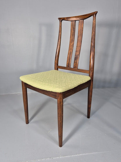 8 Vintage Danish Design Dining Chairs High back Hardwood Green 1970s EB9143 MDIN - UKDK FURNITURE
