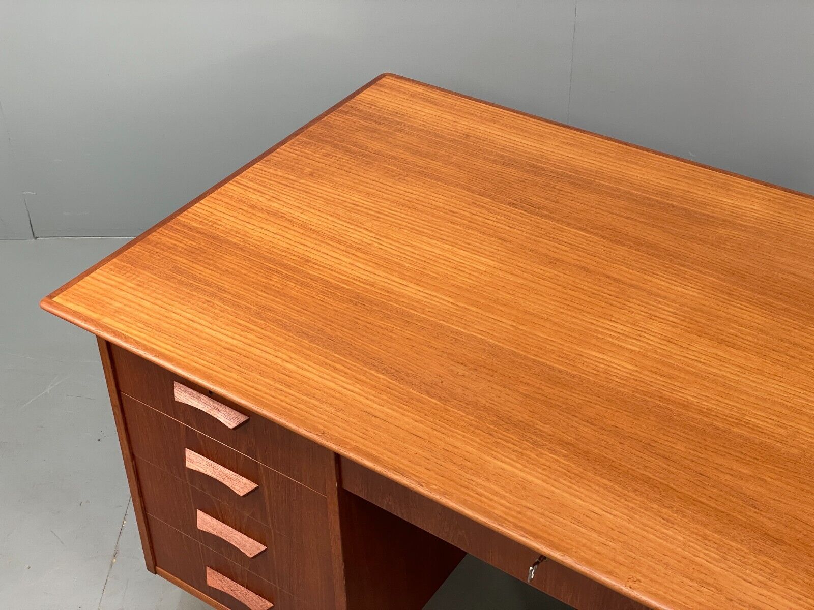 Vintage Danish Teak Desk With Drawers Shelving Mid Century Style EB9125 MWOO - UKDK FURNITURE