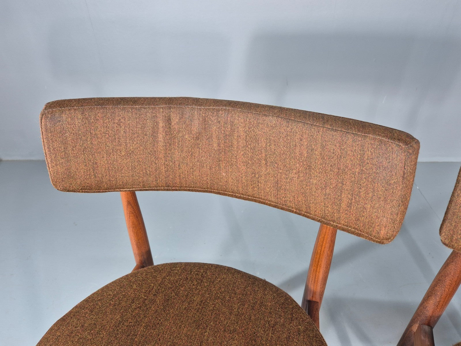 6 G Plan Round Seat Dining Chairs 1970s Retro MCM Original Fabric EB11613 MDIN13