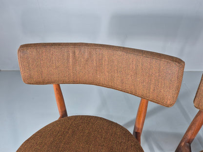 6 G Plan Round Seat Dining Chairs 1970s Retro MCM Original Fabric EB11613 MDIN13